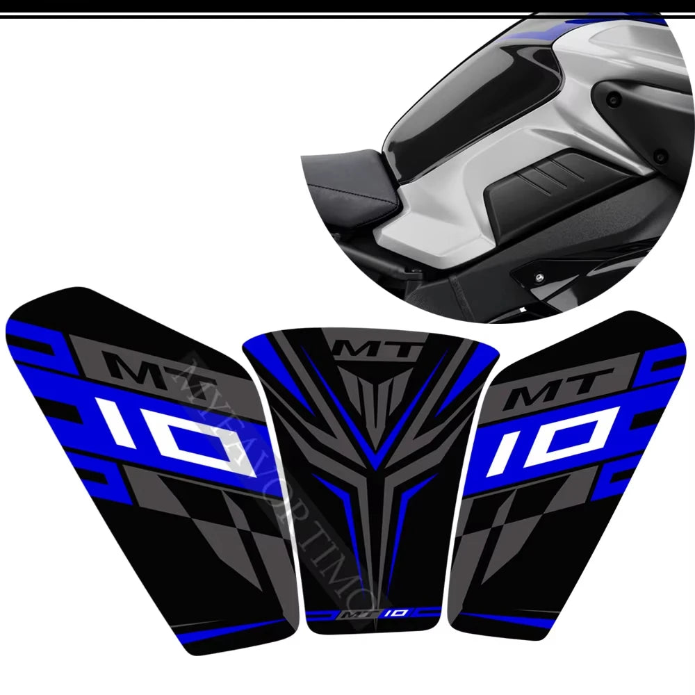 For Yamaha MT10 FZ moto Stickers Tank Pad Protector Fairing Fender Motorcycle Knee Decal Fuel MT-10 2016-2021