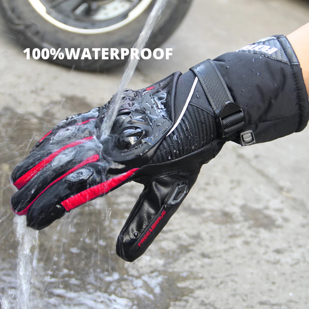 Motorcycle Gloves Windproof Waterproof Guantes Moto Men Motorbike Riding Gloves Touch Screen Moto Motocross Gloves Winter