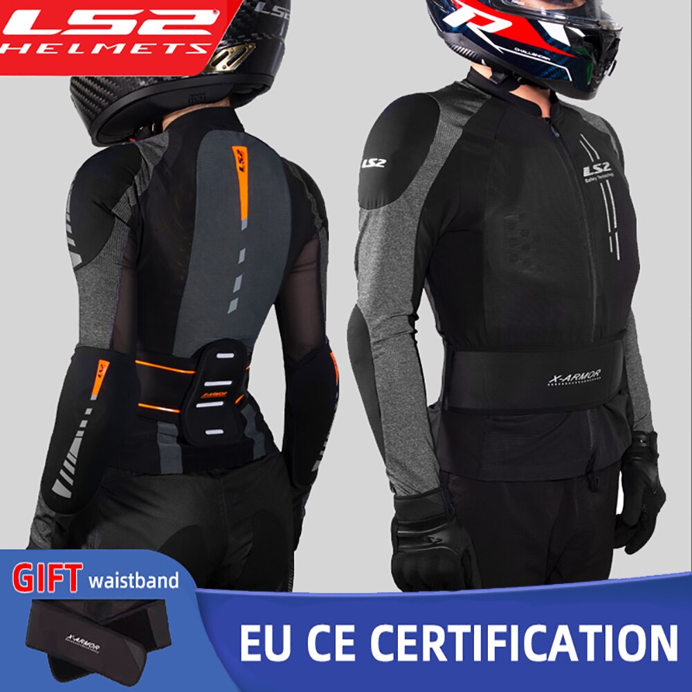 LS2 Motorcycle Soft Armor Unisex Moto Jacket Motocross Riding Protective Gear Chest Shoulder Protection CE Certification