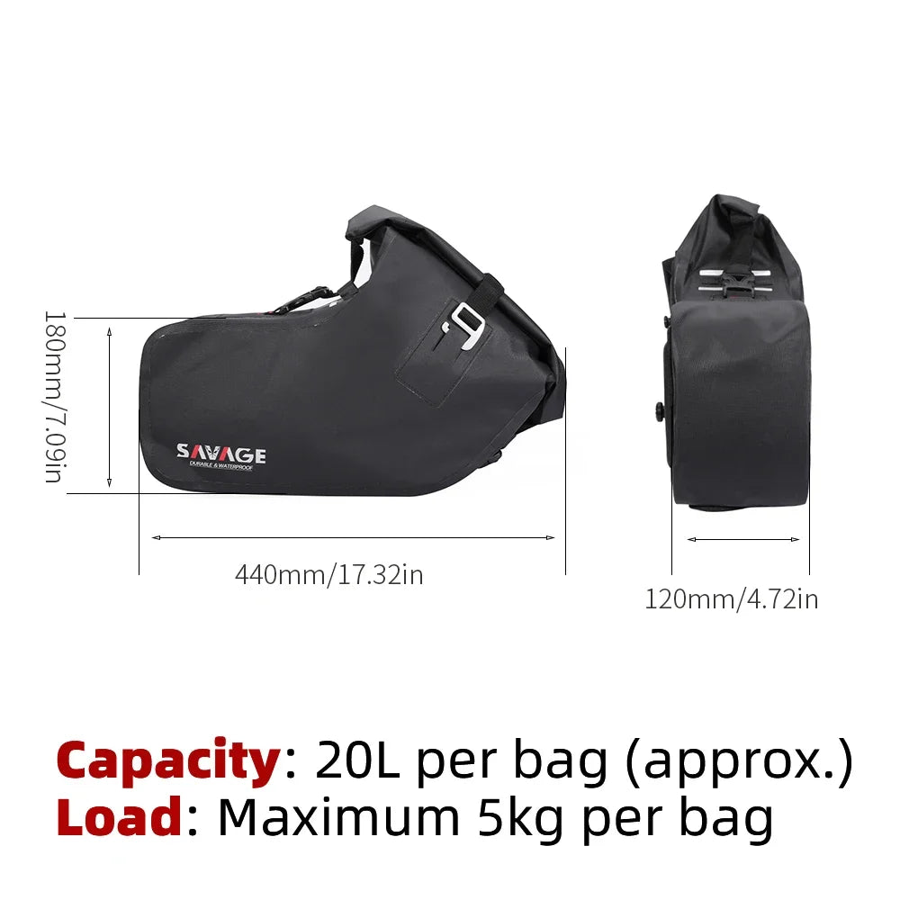 Waterproof Motorcycle 2pcs Saddlebag Travel Bags For CFMOTO 450MT 2024 Side Bag Storage Pannier Luggage Bracket Support MT450