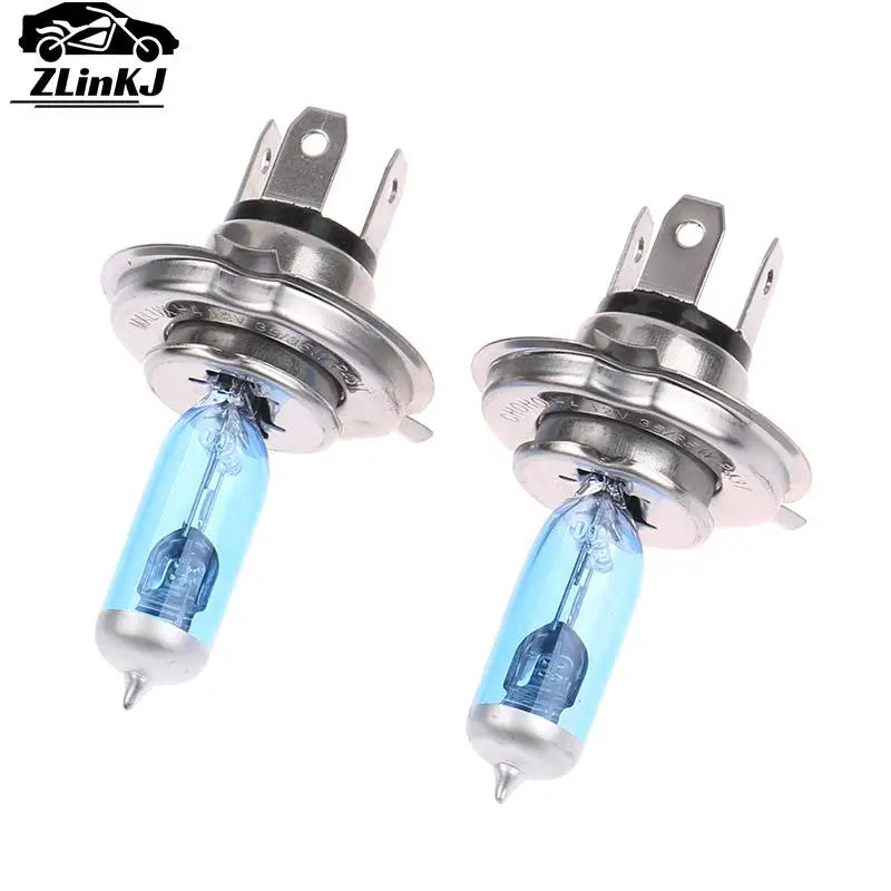 2PCS High Quality Scooter Moped Motorcycle Headlight Bulb H4 P43T 12V 35/35W White Light