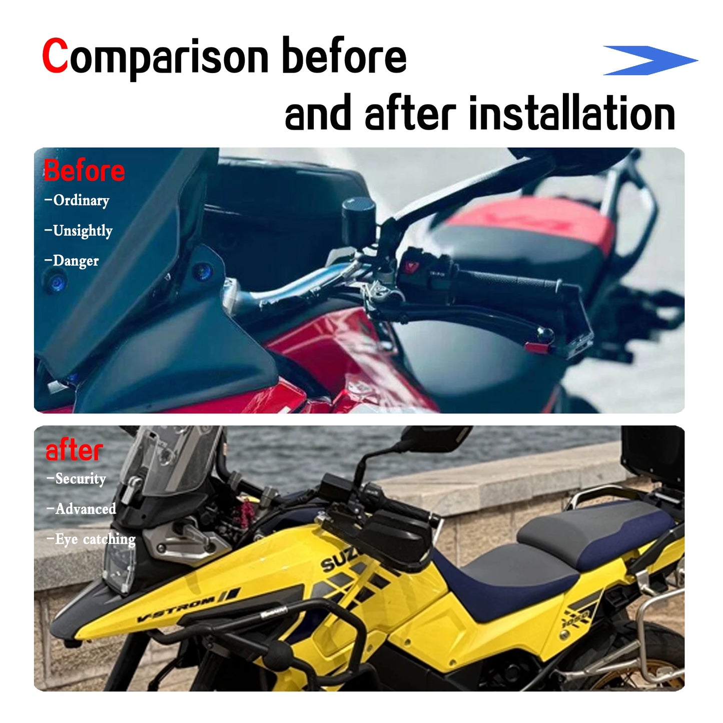 Motorcycle DL 650 VStrom new aluminum alloy Handguard Shield Hand Guard Protector Windshield For Suzuki V-Strom DL650 800 1050