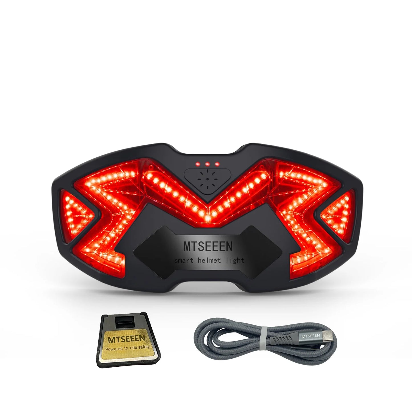 MTSEEEN Motorcycle Helmet Brake Light LED, Super Brightness, Helmet Safety Light for Bikes Brake Sensor Inside. Real Waterproof
