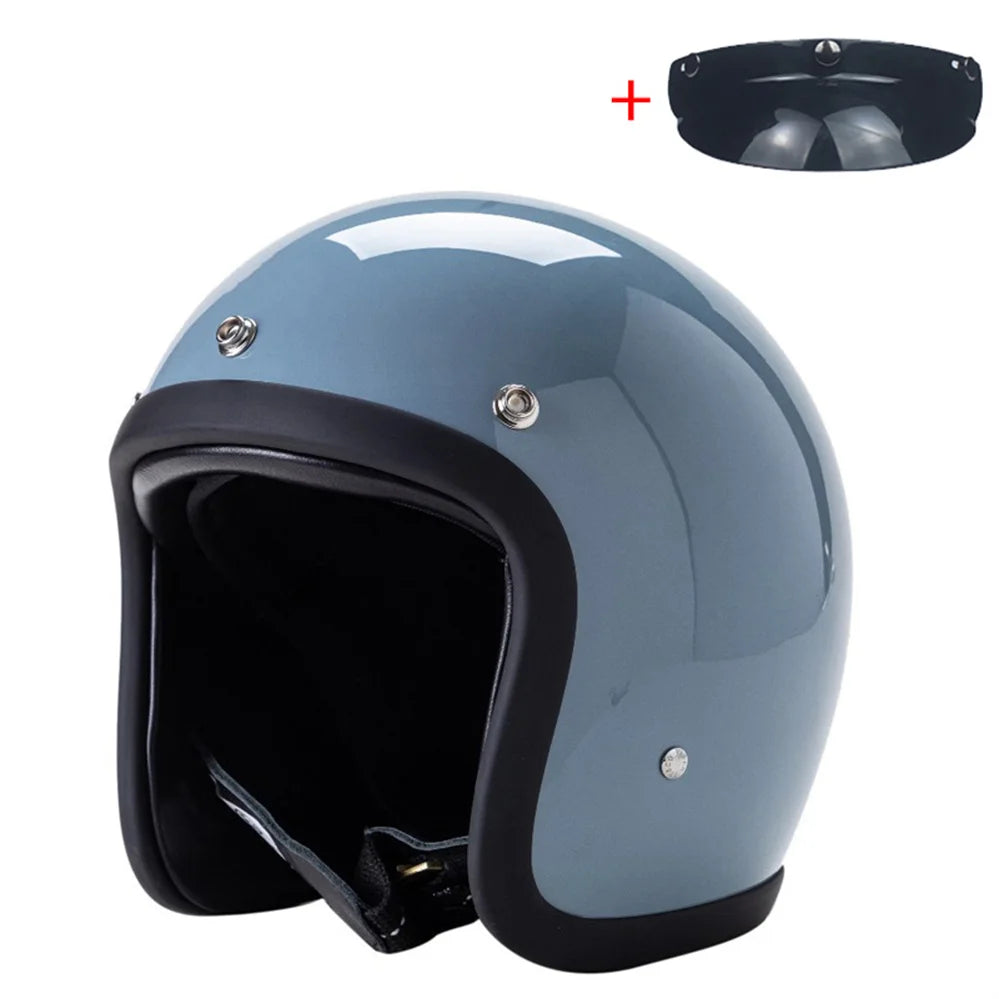 Retro 500TX Open Face Motorcycle Helmet Genuine Vintage Scooter Riding 3/4 Jet Casco DOT Approved Moto Capacete BLD