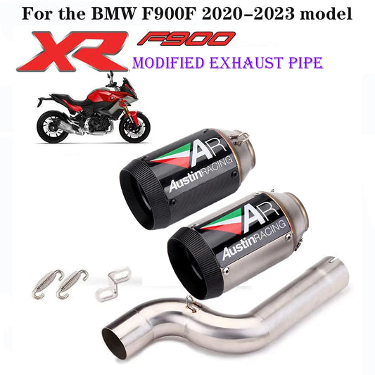 51 mm motorcycle exhaust pipe For BMW F900R F900F 2020-2023 Carbon Fiber DB Killer Exhaust Modification Kit Motorcycle Pipe AR