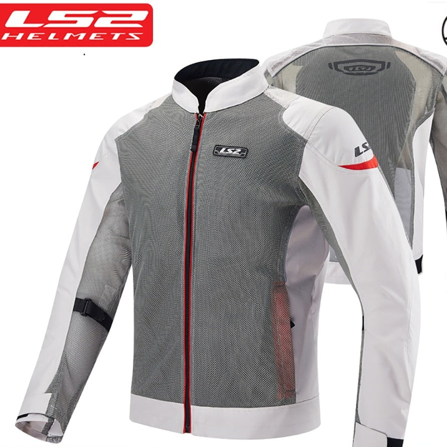 Woman LS2 Motorcycle Jacket Protective Gear Reflective Summer Motocross Breathable Appreal Chaqueta Moto Protection