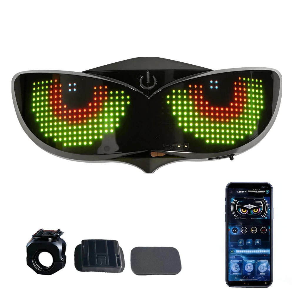 Smart LED Helmet Display (Without Helmet) - Bicycle Helmet LED Display, Ebike Helmet with App, Cycling Helmets with Turn Signals