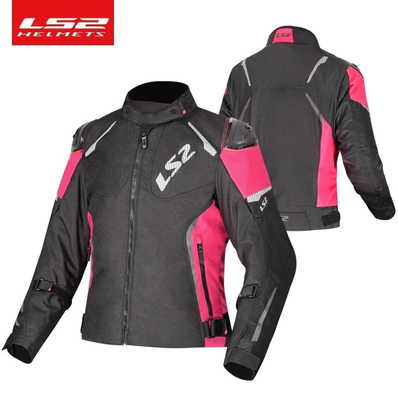 LS2 Winter Waterproof Motorcycle Jacket Men Women CE Certified Riding Jacket Warm Protective Gear with Removable Thermal Liner