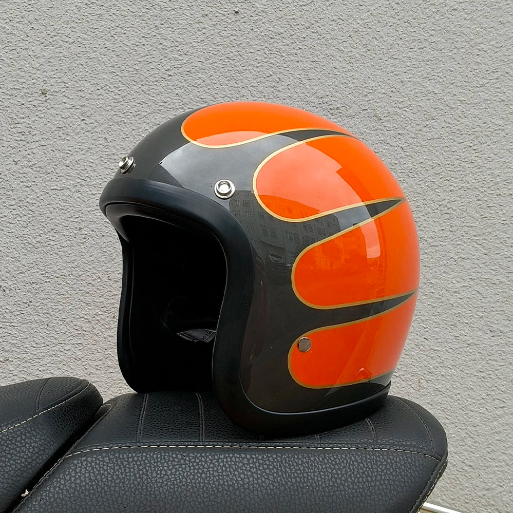 Genuine Vintage TT&COCASCOS Fashion Motorcycle Helmet Retro Scooter Riding Open Face 3/4 Jet Casco Moto Capacete DOT Approved