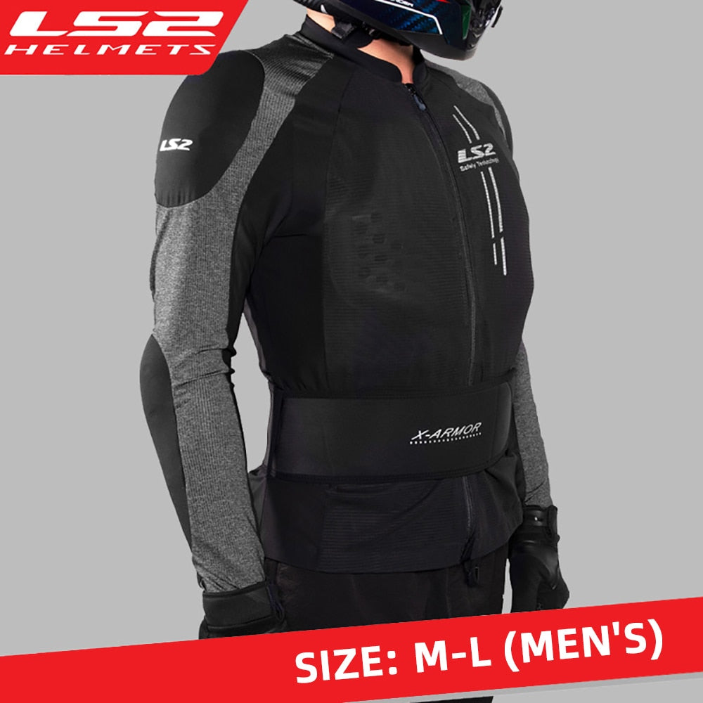 LS2 Motorcycle Soft Armor Unisex Moto Jacket Motocross Riding Protective Gear Chest Shoulder Protection CE Certification