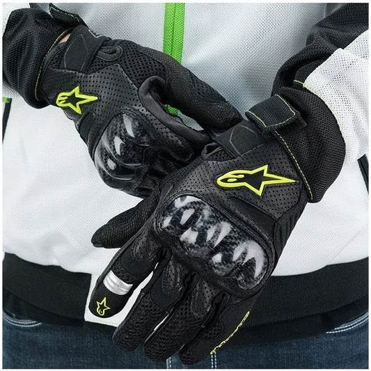 Italian A-star GPX original single racing gloves, motorcycle riding leather anti drop all season wind resistant gloves