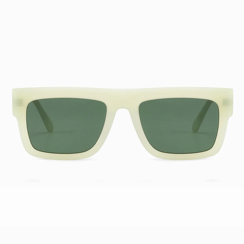 Retro Thick Rectangle Sunglasses for Men Acetate Eyeglasses Frame Fashion Cool Sun Glasses Non-prescription Clear Lens Spectacle