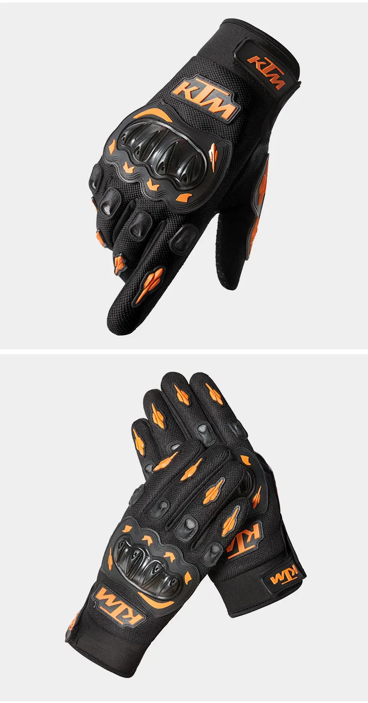 KTM off-road gloves, breathable full finger bicycle gloves, motorcycle anti fall rider gloves, outdoor sports gloves