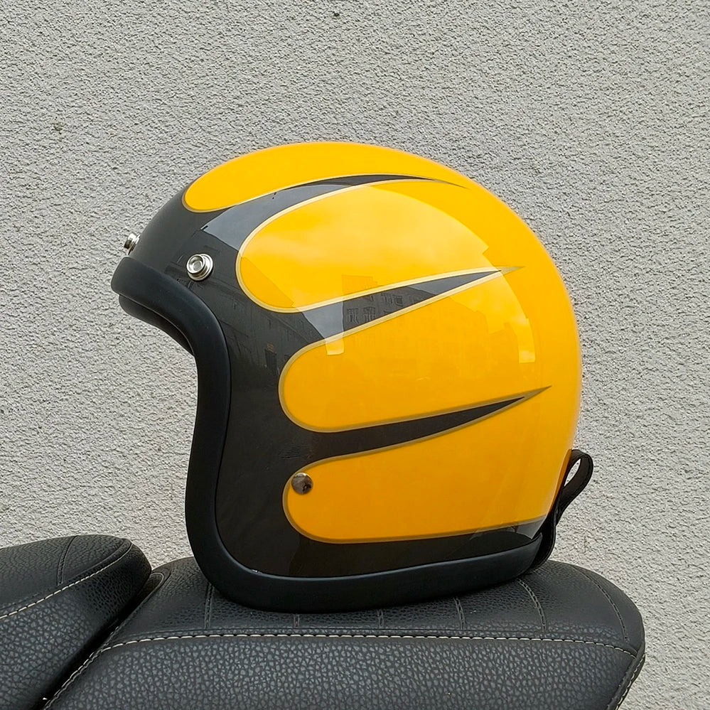 Genuine Vintage TT&COCASCOS Fashion Motorcycle Helmet Retro Scooter Riding Open Face 3/4 Jet Casco Moto Capacete DOT Approved