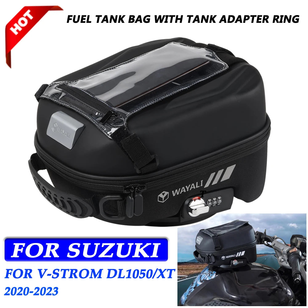 For SUZUKI V-Strom 650 1050 1000 DL650 DL1000 DL1050 XT DL650XT Fuel Tank Bag Navigation Packag Storage Bag with Lnstall Adapter