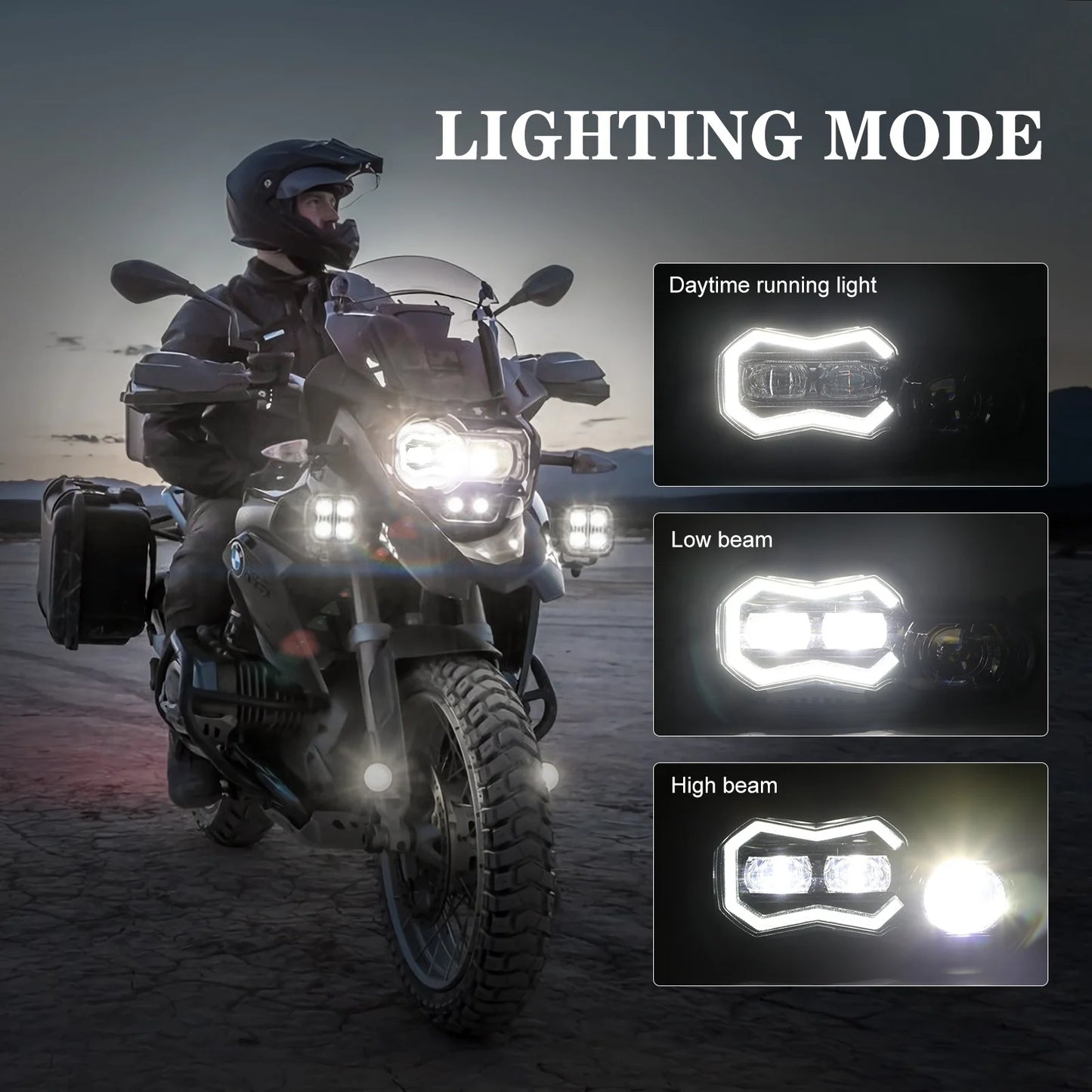 Motorcycle hedalights F800r E9 Luz Para Phare Faro Led For Bmw Gs F 800 Gs F 650 F 750 Gs 800gs Moto Adventure 2012