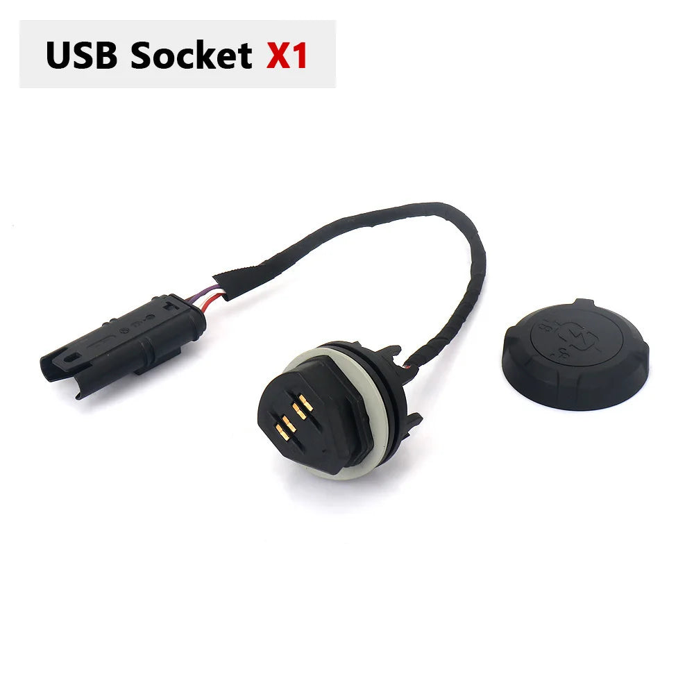 New Waterproof USB Charger Adapter with Lid Pannier Rack Pack Motorcycle For BMW R 1300 GS r1300gs GS1300 R1300GS 2023-2025