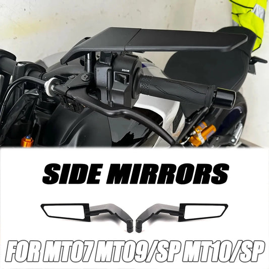 For YAMAHA MT 07 MT07 MT 09 MT09 SP MT 10 MT10 SP Motorcycle Mirrors Stealth Winglets Mirror Kits To Rotate Adjustable Mirrors