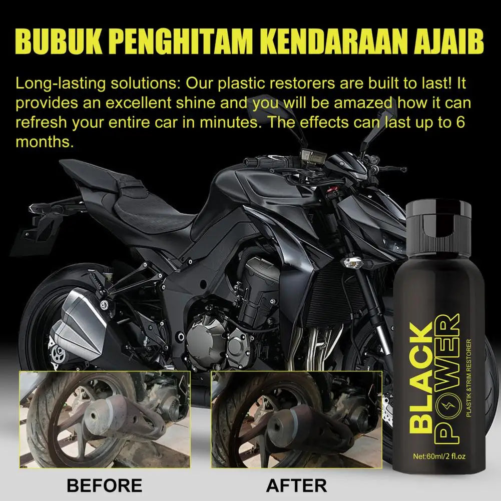 60ml Plastic Renovator Useful Safe Refurbishing Agent Refurbish Plastic Cleaner Renovator Motorcycle Supplies