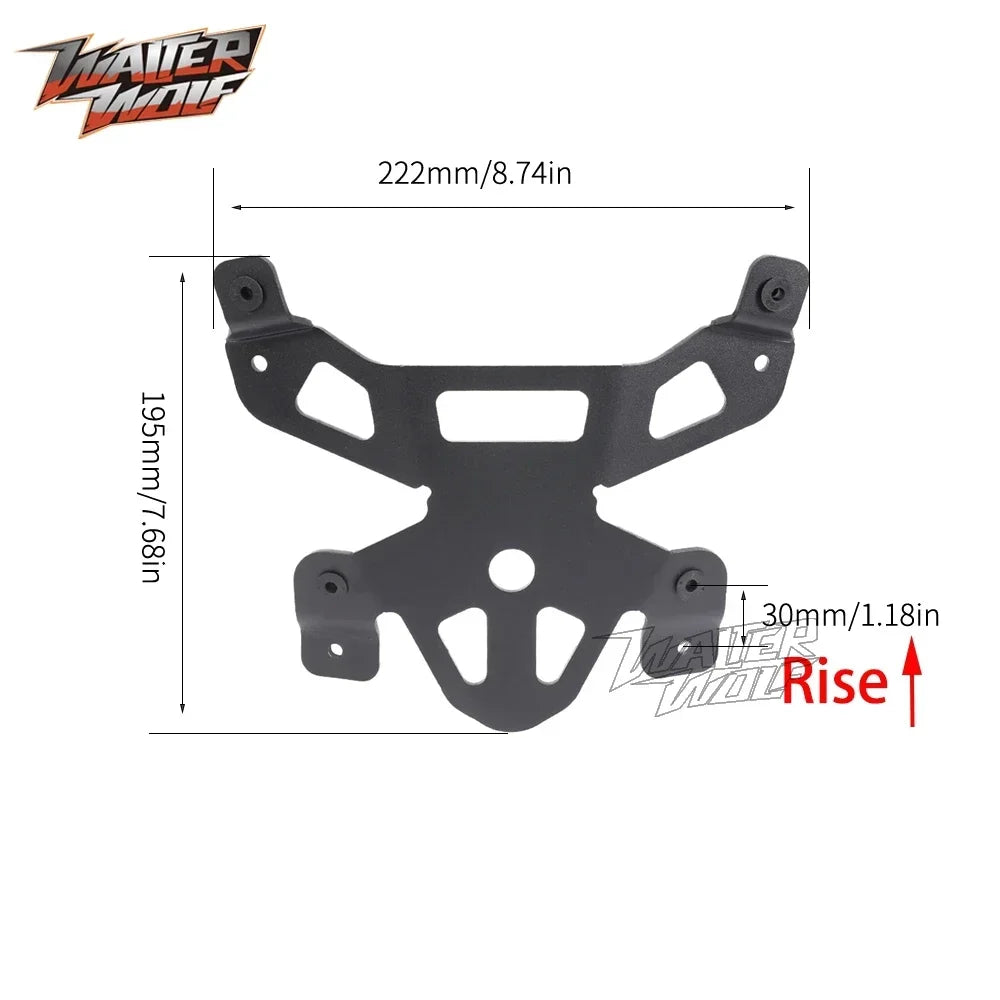 Motorcycle 30mm Riser Windshield Bracket For Yamaha Tracer 9 GT+ 9 900 /GT 9GT 900GT 2021-2024 Airflow Deflector Rise Support