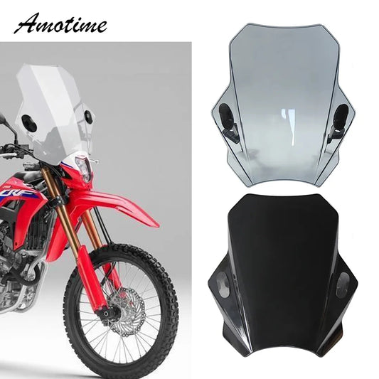 For CRF250L / M 2012-2021 CRF300L 2021 Universal Motorcycle Windscreen Windshield Covers Screen Smoke Lens Motorbikes Deflector