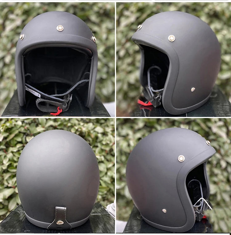 Genuine Vintage TT&COCASCOS Fashion Motorcycle Helmet Retro Scooter Riding Open Face 3/4 Jet Casco Moto Capacete DOT Approved