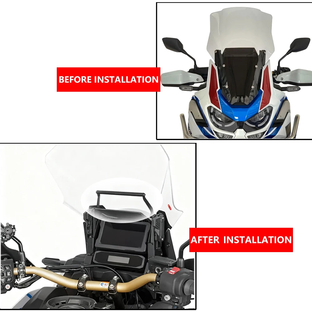 For Honda Africa Twin CRF1100 2020-2025 Motorcycle USB Phone Holder Navigation Bracket  Navigation Plate Adapt Bracket