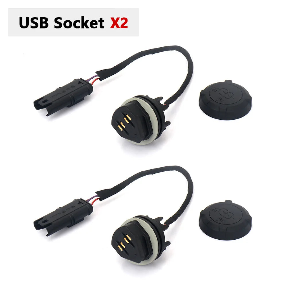 New Waterproof USB Charger Adapter with Lid Pannier Rack Pack Motorcycle For BMW R 1300 GS r1300gs GS1300 R1300GS 2023-2025