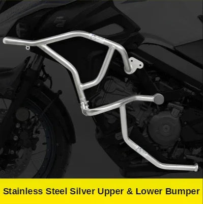 Stainless Steel Motorcycle Tank Bumpers Engine Guard Bar Steel Stunt Cage Protector Upper Cover for Suzuki V-Strom DL650