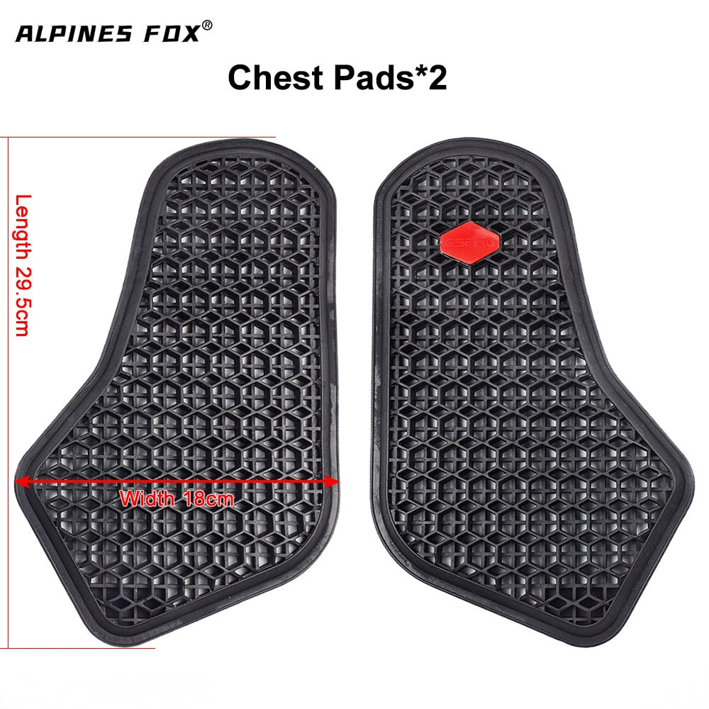 CE Approved Motorcycle Shoulder Elbow Back Protector Pad Universal Motorbike Chest Pads Soft Motorcycle Jacket Insert Armor