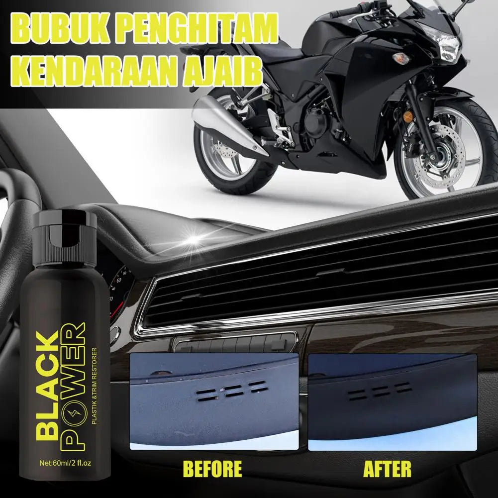 60ml Plastic Renovator Useful Safe Refurbishing Agent Refurbish Plastic Cleaner Renovator Motorcycle Supplies