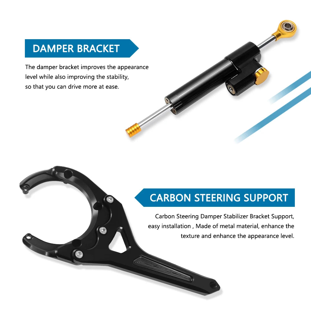 Steering Damper Stabilizer Bracket Mount Motorcycles Accessories  For GSX-S1000GX GSX-S 1000 GX 2024 2025 2026 GSXS1000GX