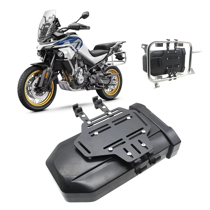 For CFMOTO 800MT MT800 650MT Motorcycle Concealed 3.8 Liters Storage Box Expedition Vehicle Universal Toolbox 800 650 MT