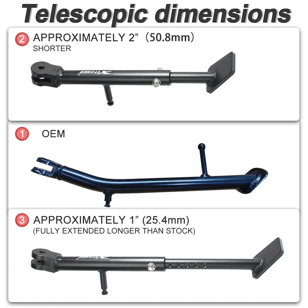 Motorcycle Adjustable Kickstand For Honda XL 750 Transalp 2023-2025 XL750 Kick Side Stand Adjustable Sidestand Parking Bracket