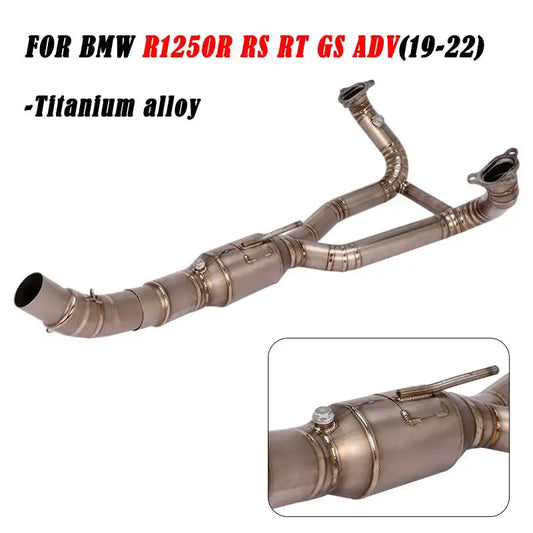 51MM Header Mid Pipe For BMW R1250R/RS/RT/GS R1250GS ADV 2019-2022 Titanium Alloy Motorcycle Exhaust System Pipe Slip On