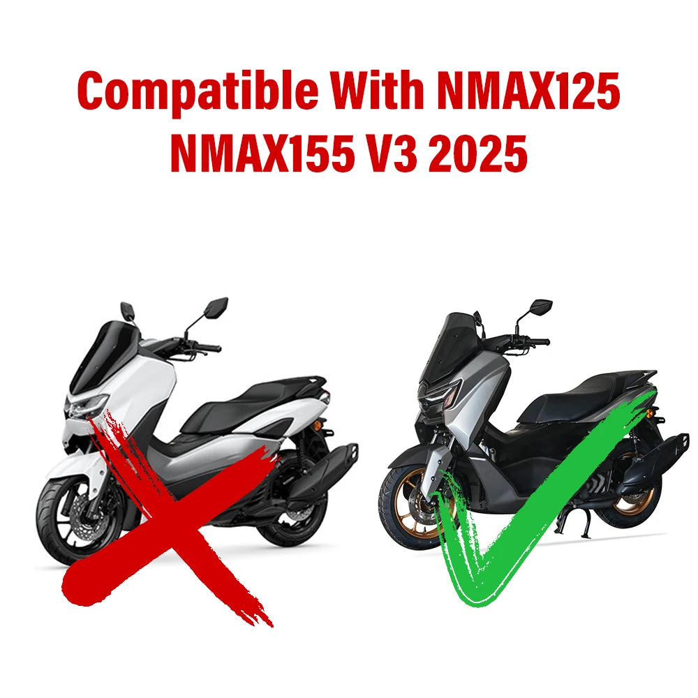 New Motorcycle Windscreen Guard FOR YAMAHA NMAX155 TURBO NMAX125 NMAX155 V3 2025 Shield Deflector Windshield Fairing Accessories