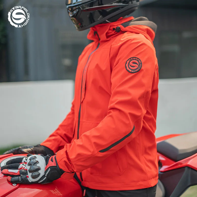 Motorcycle Jacket Spring Summer Breathable Splash-proof Fabric Men Women Riding Clothing With CE Protective Gears Accessories