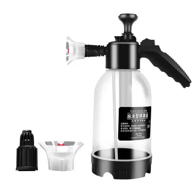 Car wash foam spray can Household hand-held car wash spray gardening air pressure spray foam pot 2L