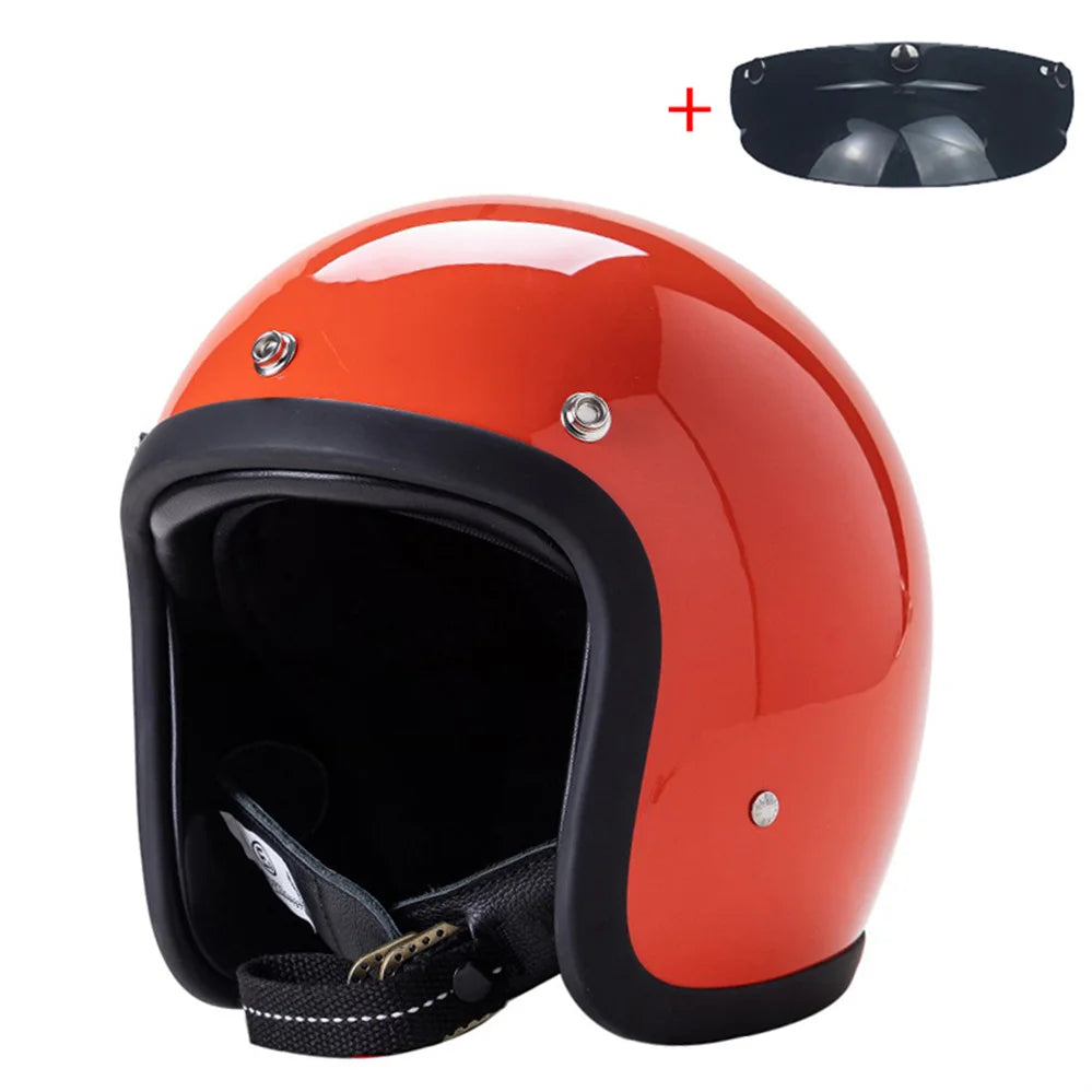 Retro 500TX Open Face Motorcycle Helmet Genuine Vintage Scooter Riding 3/4 Jet Casco DOT Approved Moto Capacete BLD