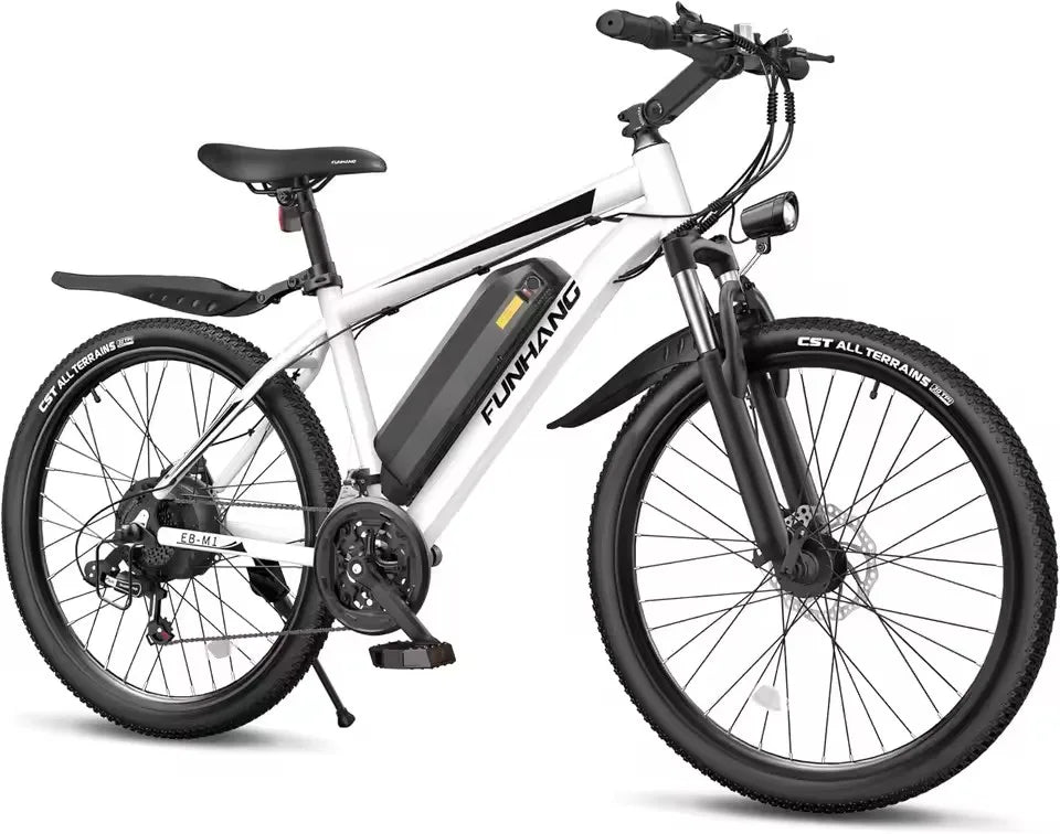 Electric Bike, Peak 1000W Ebike, 26 "Electric Mountain Bike 48V 374.4WH Battery with Adjustable Stemm, Commuter E Bike