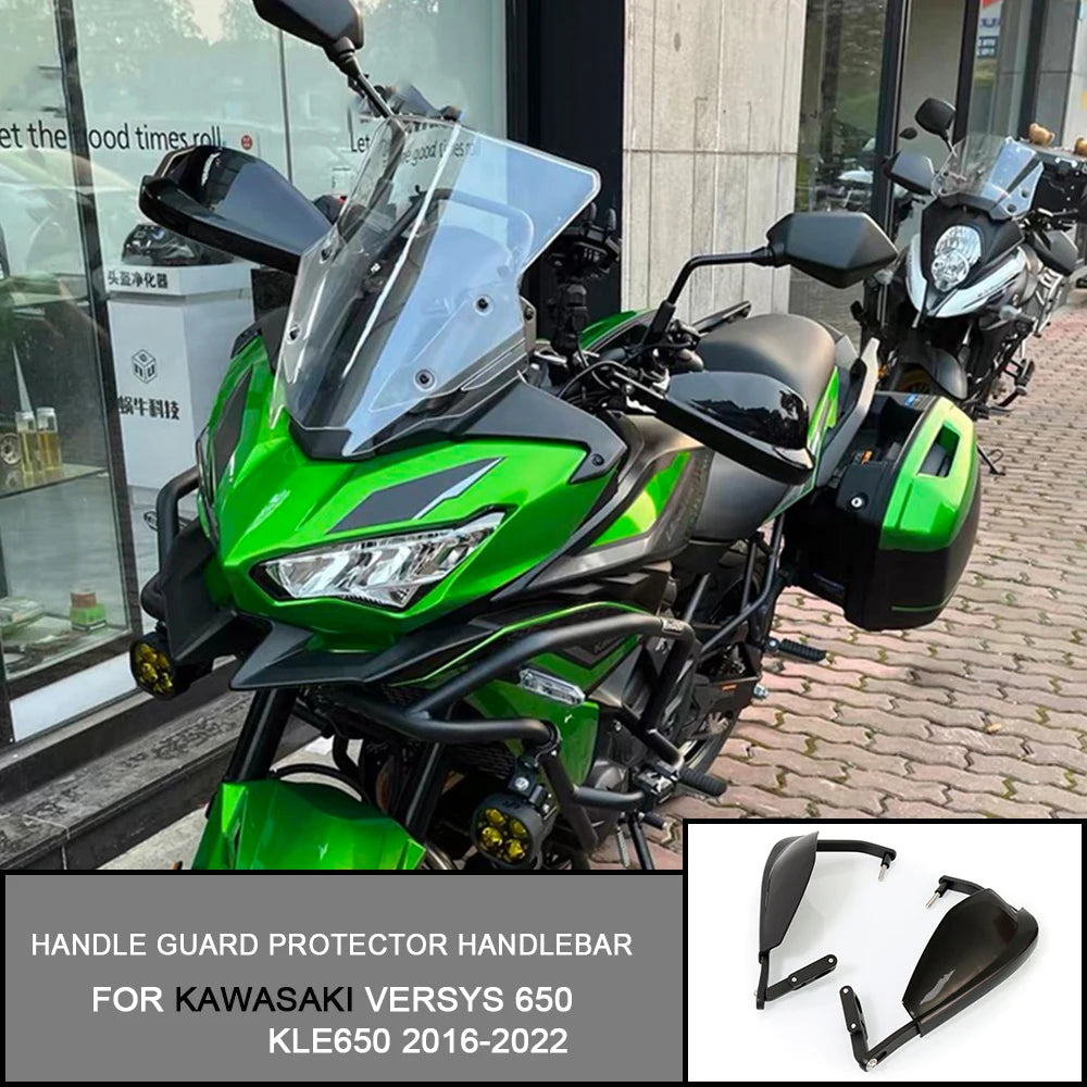 For Kawasaki Versys 650 KLE650 2016-2022 Motocycle Handle Guard Protector Handlebar Handguards Shields Brake Clutch Windshield
