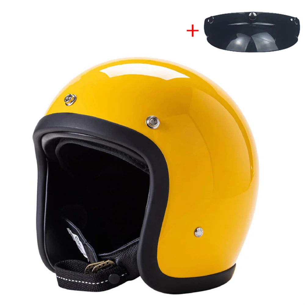 Retro 500TX Open Face Motorcycle Helmet Genuine Vintage Scooter Riding 3/4 Jet Casco DOT Approved Moto Capacete BLD