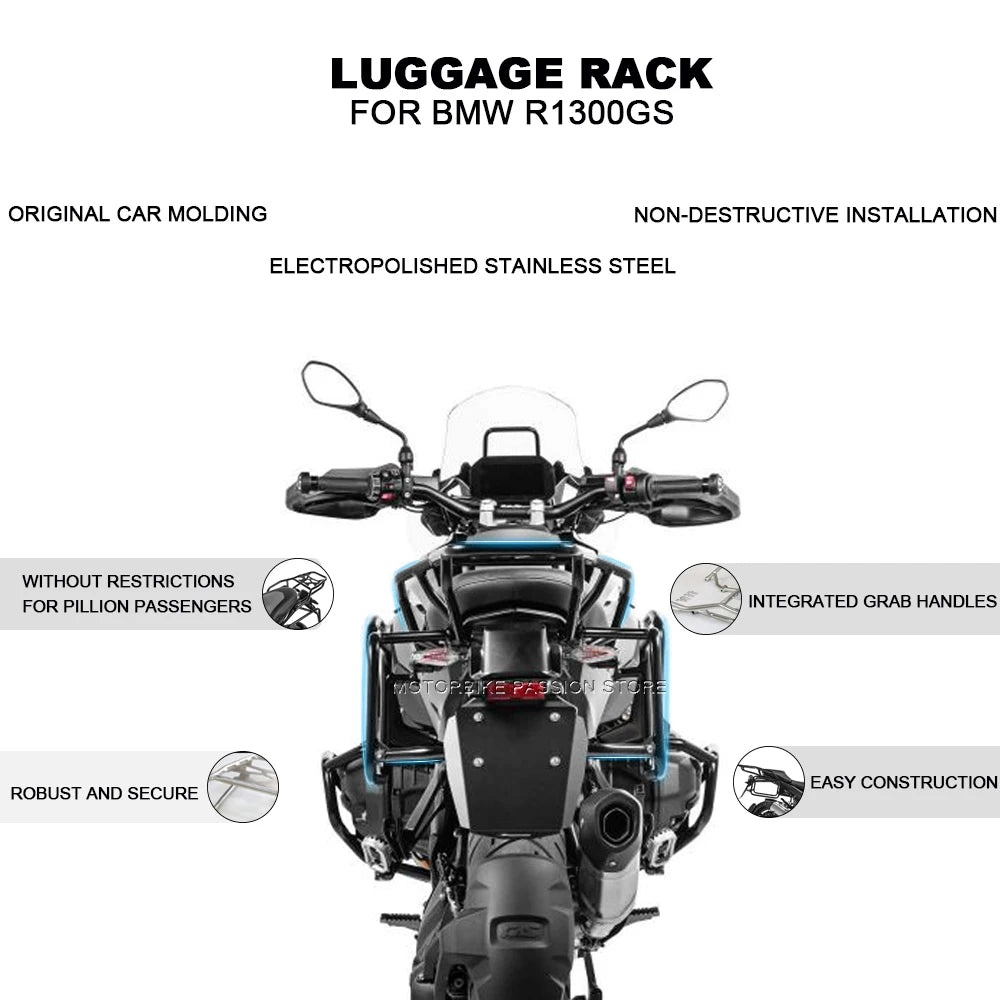 for BMW R1300GS Motorcycle Rear Tail Rack Top Box Case Suitcase Carrie ...