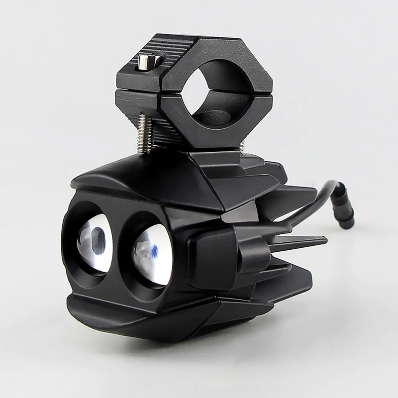 1 Set LED Universal Motorcycles Headlight Dual Color Fog Light UTV Truck ATV Car for Aprilia RS660/RSV4 1100/Factory/Tuareg 660