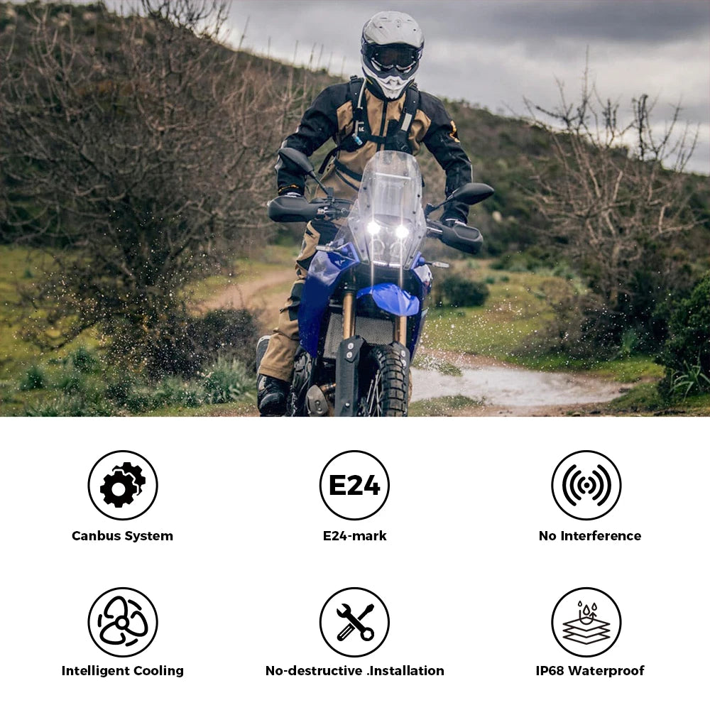 Motorcycle LED Headlight For YAMAHA Tenere 700 Rally World Raid XTZ700 T7 Head Lights Assembly Lamp Integrated Turn Signal E24