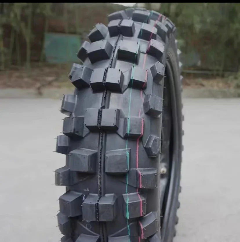 Off road motorcycle tires, front 80/100-19, rear 120/90-16, turtle back large pattern tires, inner and outer tires
