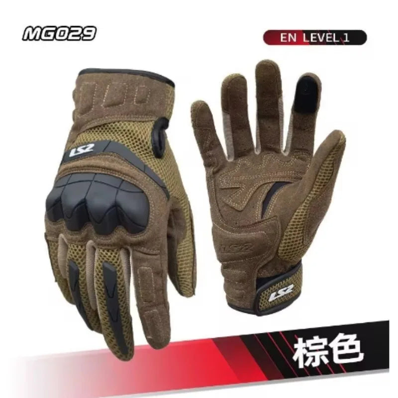 LS2 Motorcycle Riding Gloves CE Certification Four Seasons Anti Drop Racing Summer Motobike Rider Touch Screen Non Slip For BMW