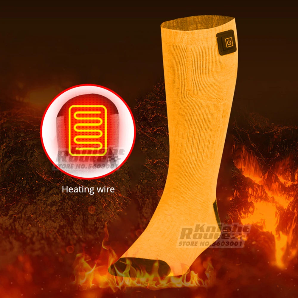 Winter Heated Socks 5000mAh APPControl Thermal Socks Women Men Heating Foot Warmer Electric Fever Socks Hiking Ski Warm  Outdoor