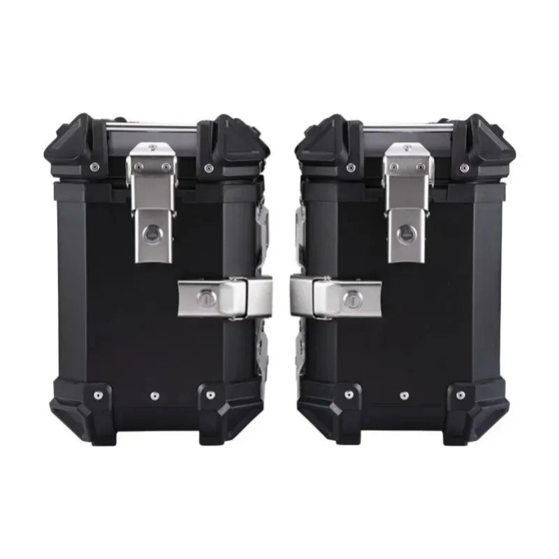 28L Universal Motorcycle Rear Top Box Side Luggage Case Para Motos Storage Trunk Lock Travel Toolbox Aluminum Alloy