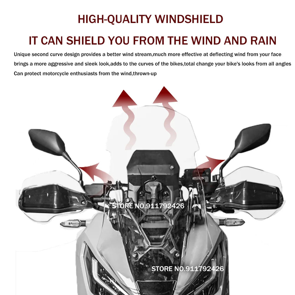 For Honda X-ADV750 XADV750 2021 2022 Touring Windshield Windscreen Motorcycle Fairing Wind Screen Deflectors Spoiler Protector